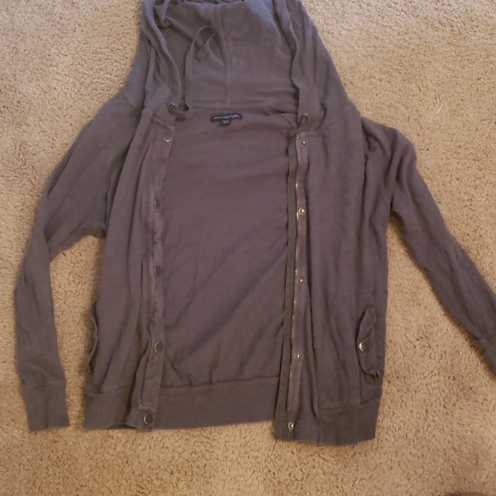 3/4 sleeve gray zip up *5 for $25*